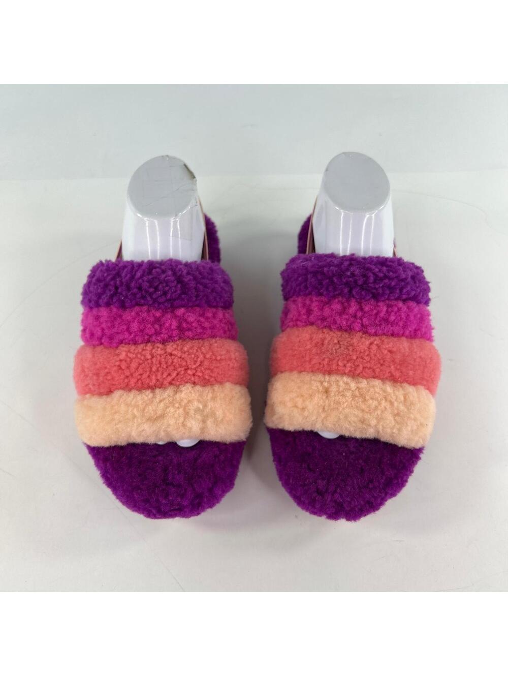 UGG Fluff Yeah Slide sandals US 9 Berrylicious gradient Purple Shearling Slipper - Picture 4 of 12